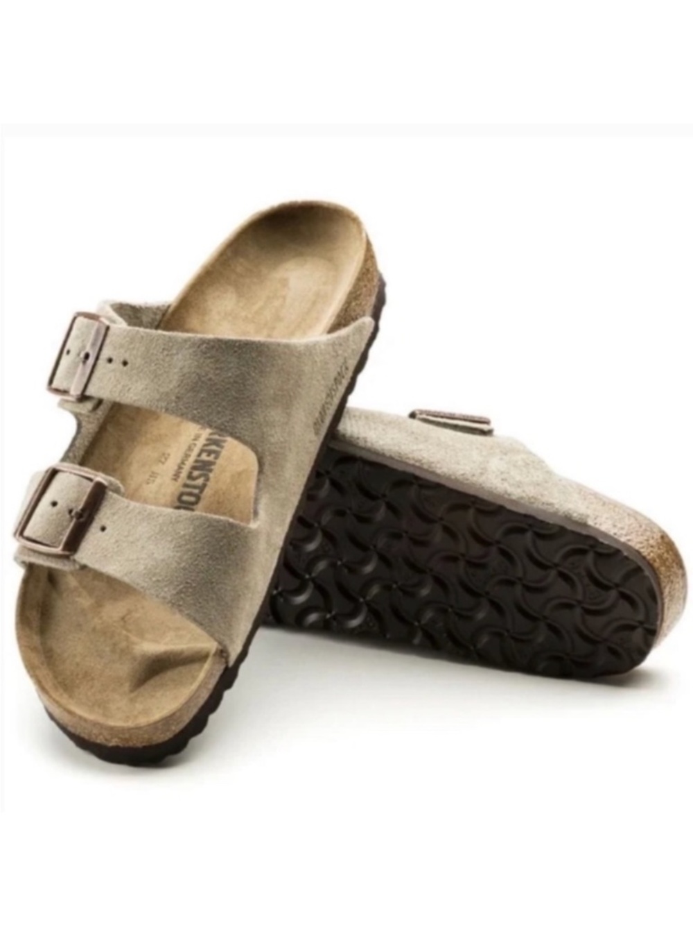 Birkenstock Arizona Suede Sandals Taupe